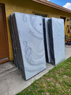NEW TWIN MATTRESS AND BOX SPRING -- Also Available In All Sizes.