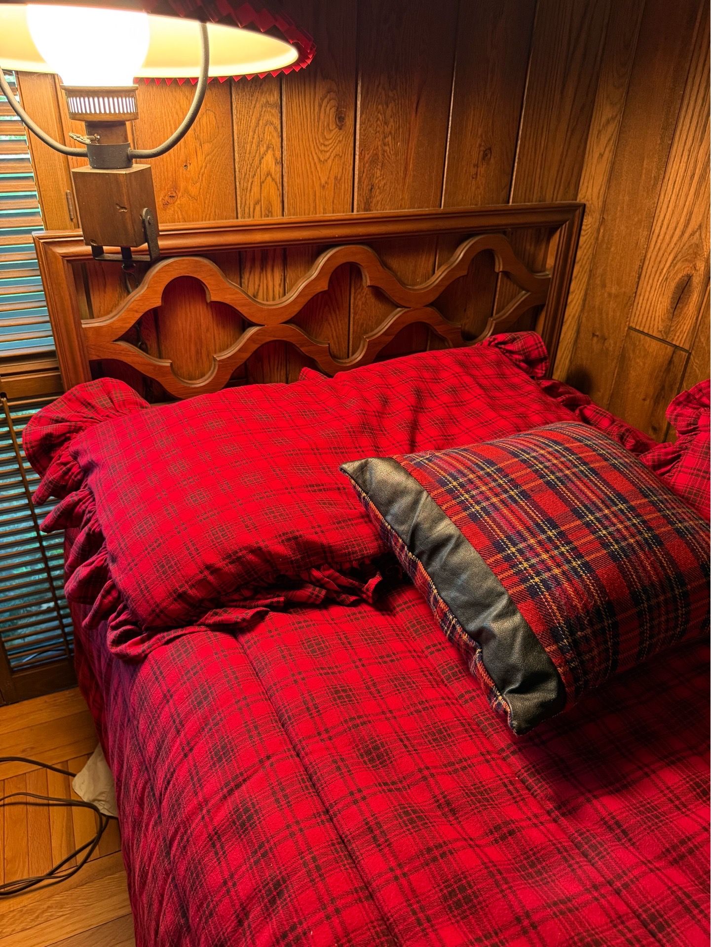 Two matching twin MCM bed frames
