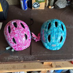 Two Girls Giro Bike Helmets