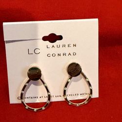 New!LC Lauren Conrad studded oval drop earrings