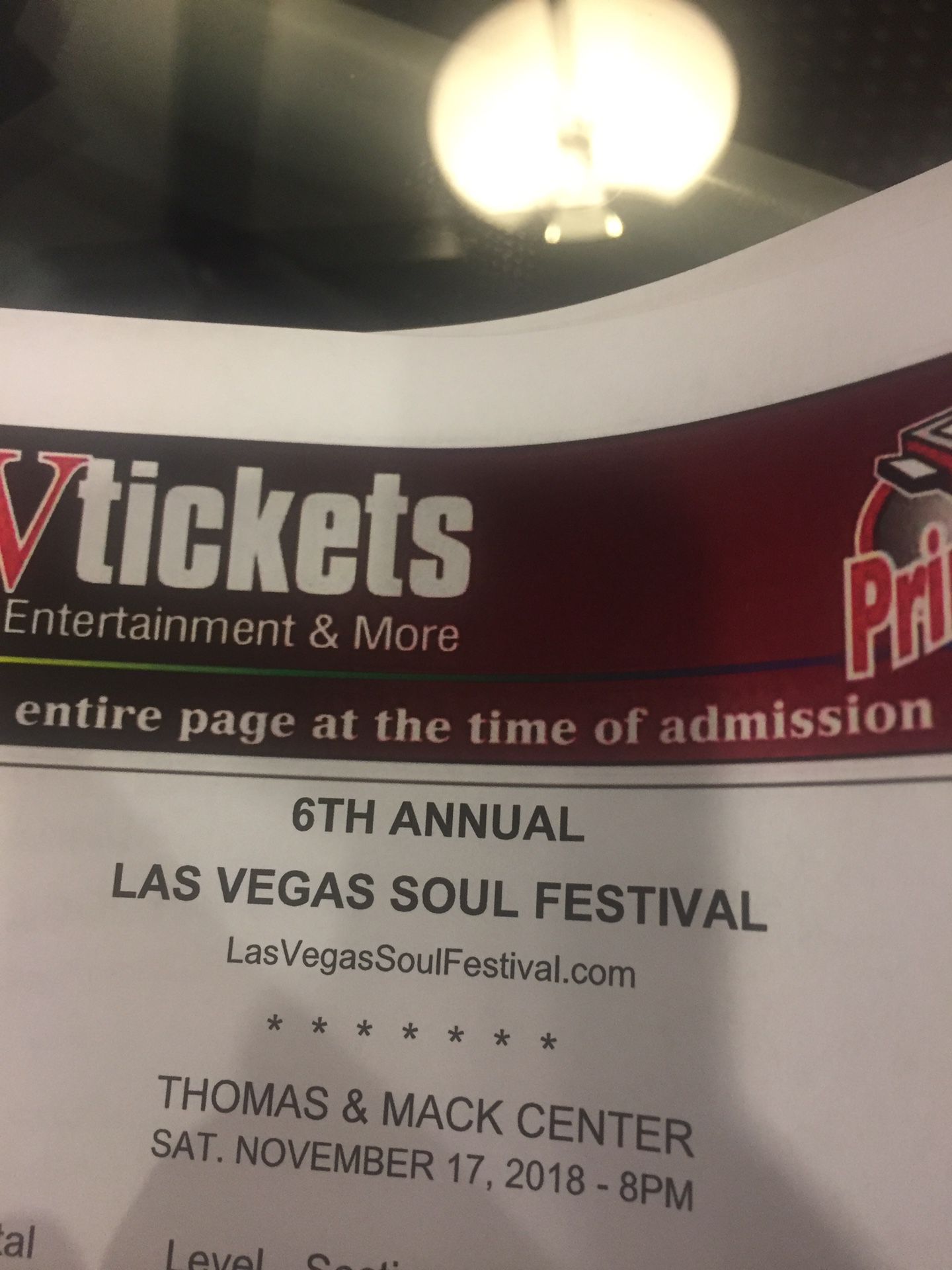 2 Tickets to Las Vegas Soul Festival