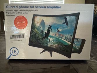 Screen Magnifier for Cell Phone, 12" 3D HD Portable Magnifying Screen with Foldable Stand for Movies, Videos & Gaming, Phone Screen Amplifier Supports
