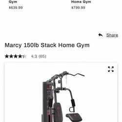 Marcy Stack Home Gym 150lb