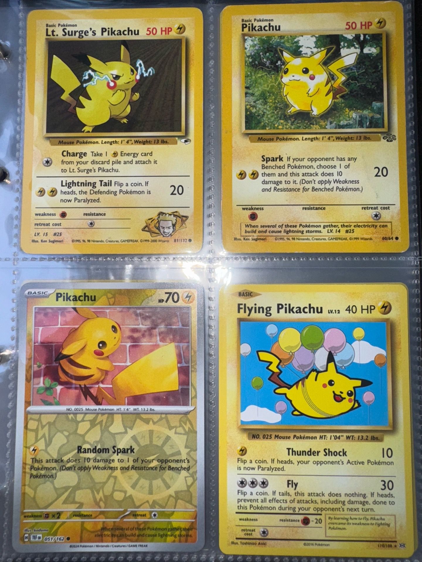 Pikachu Pokemon card lot
