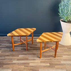 Pair of Mid-Century Modern “Parallel” Side Tables by Barney Flagg for Drexel, c.1960's - Delivery Available