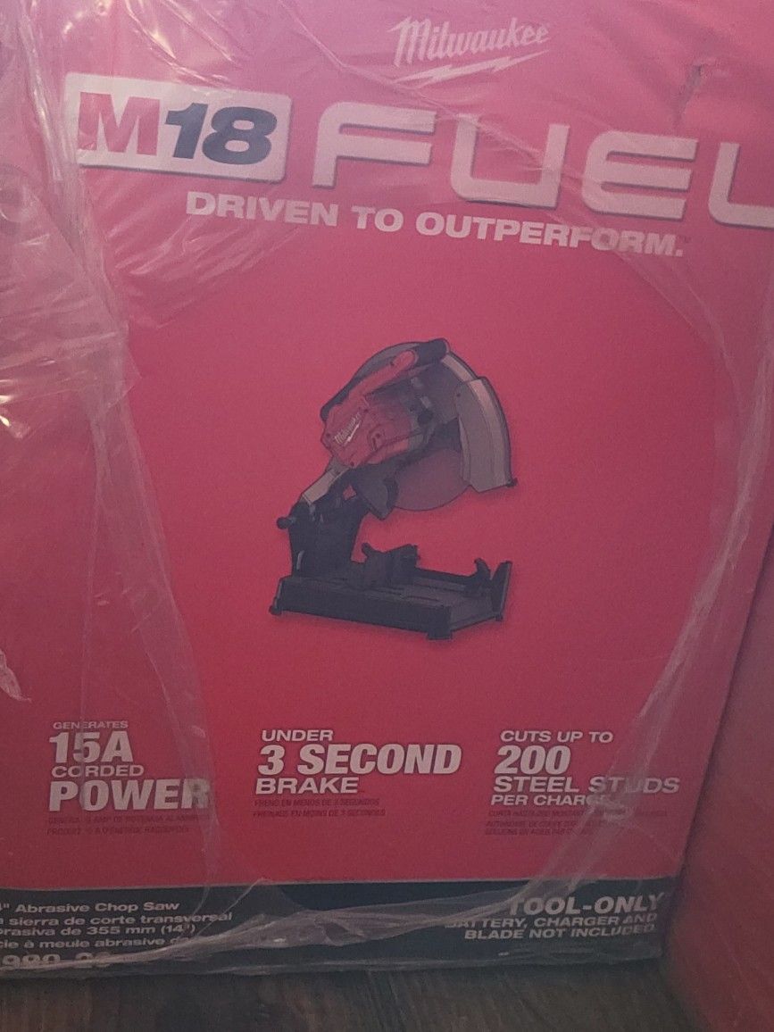 Milwaukee
M18 FUEL 18-Volt Lithium-Ion Brushless Cordless 14 in. Abrasive Cut-Off Saw