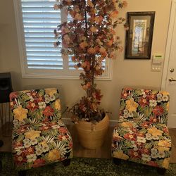 TWO Nearly New Bright & Cheery Side Chairs!