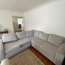 Light grey sectional couch