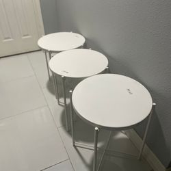3 Metal Tables 