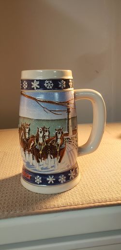 Ultimately Rare 1995 Budweiser Holiday Stein Lighting The Way Ceramarte in Brazil
