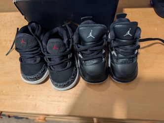 Two Pairs Toddler Air Jordan Sneakers