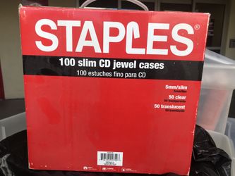 50 CD clear plastic cases- staples brand. New never used.