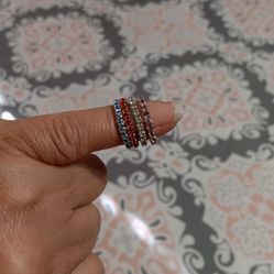 4 New Toe Rings. White,blue,red,pink..all $8.00