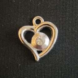 New Heart Shaped Pendant With Clear Round Brilliant Solitaire! 