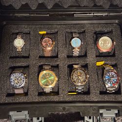 Invicta 8 slot case with watches