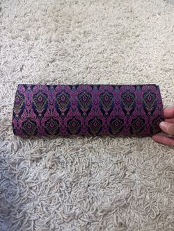 Vintage magazine-style clutch