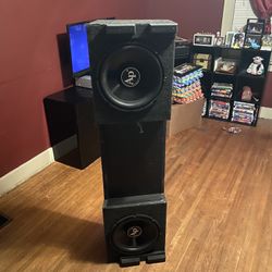 12 Bass Speakers W/ Amp &bass Knob