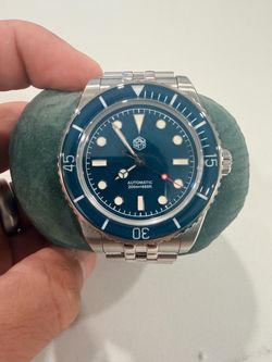 San Martin SN0133-G Royal Blue Dive Watch Automatic, 200m, Full Set