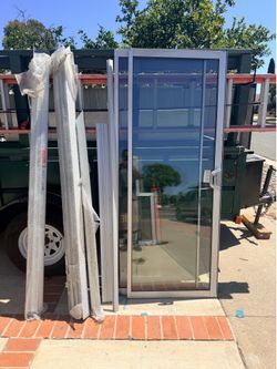 New aluminum Milgard  door 58x79.1/2 retro fit
