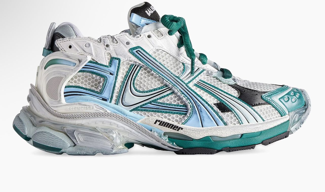 Blue green balenciaga runner