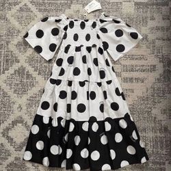 NWT TWINSET KIDS POLKA-DOT SHIFT DRESS