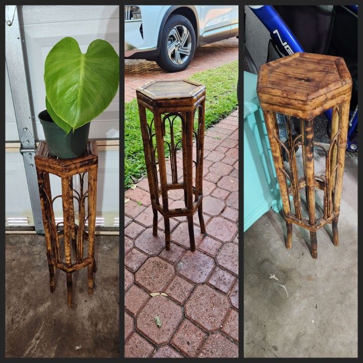 1 Bamboo Plant Stand. 26" Tall. $25
