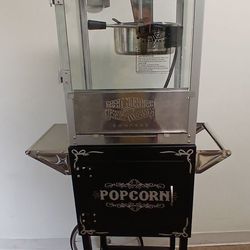 Popcorn Machine with Cart – Like New