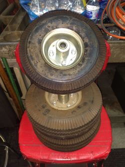 Three small tires, not for road use