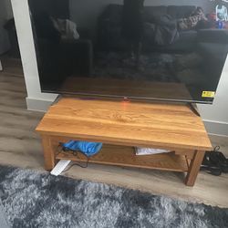Wood Tv Stand And Side Table  Negotiationable Price 