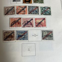 Saar Saargebiet Overprint DIENSTMARKE Posted Stamp Slot Of 11 Issue 1922 To 1926