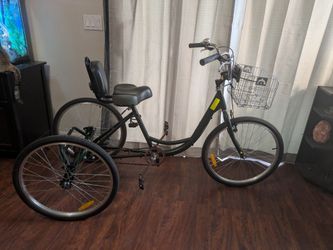 Adult Tricycle with Basket and Backrest 3 wheel bike