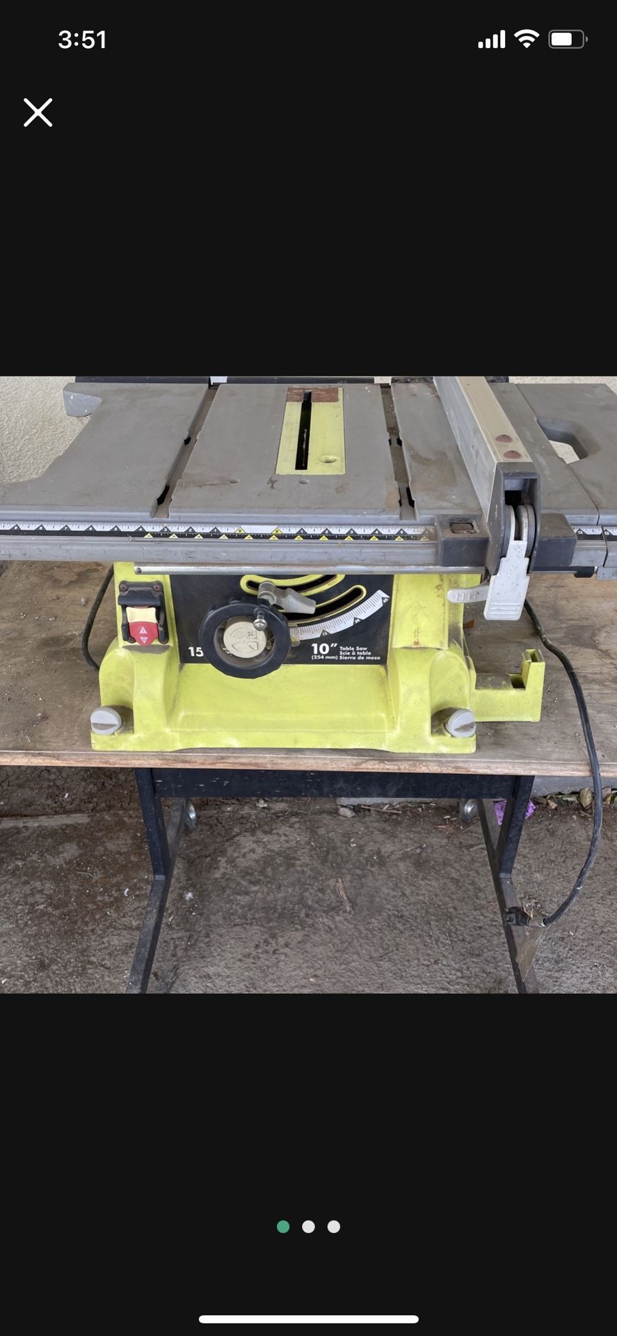 Ryobi RTS21G 10 in. Portable Table Saw for Sale in San Bernardino, CA