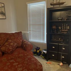 Broyhill Couch And Oversized Chair With Shelf 