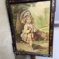 Antique Victorian Girl Wall Art