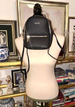 Forever Young Mini Black Leather Backpack