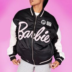 Barbie Varsity Bomber jacket (Brand New)