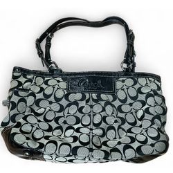 Black And Grey Coach Purse