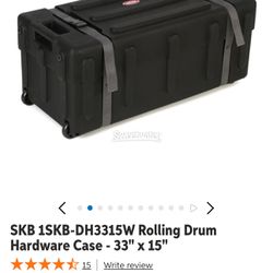 SKB 1SKB-DH3315W Rolling Drum Hardware Case - 33" x 15"