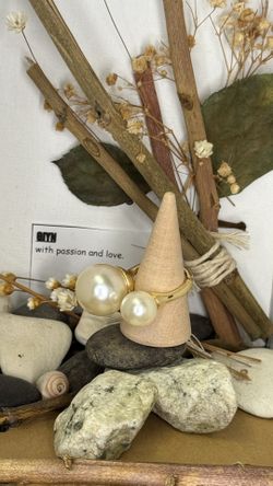 Floating Pearl Ring  – Size 6 