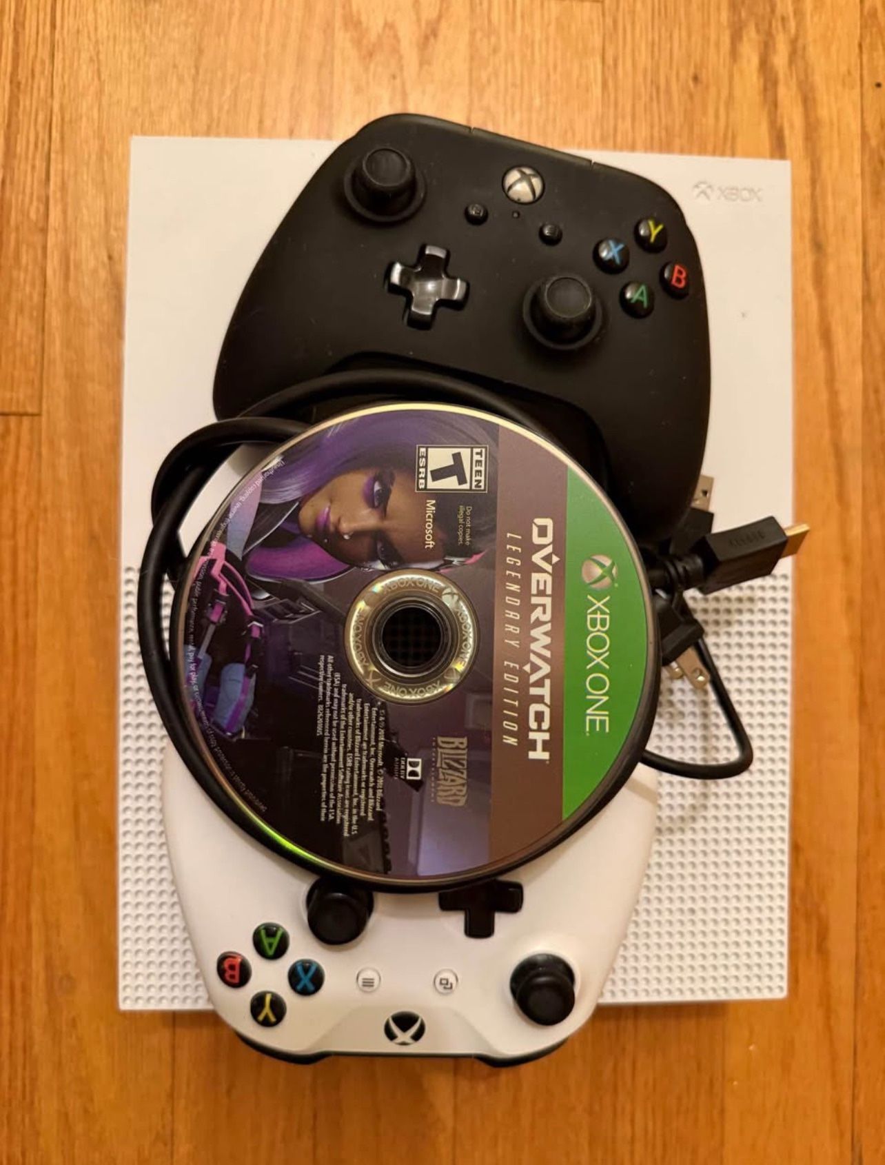 Xbox One S 1 TB Bundle – 2 Controllers + Overwatch Legendary Edition (Game Included)