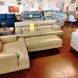 Leather Sofa Chair And Ottoman Normally $4700