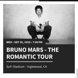 Bruno Mars Tickets Sofi Stadium