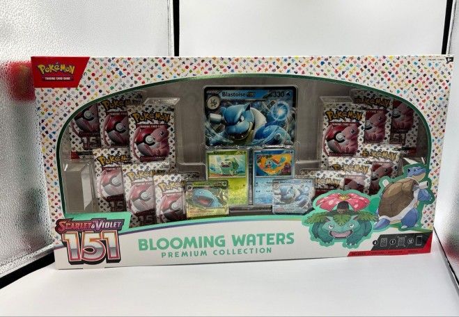 Pokemon TCG: Blooming Waters 151 Premium Collection - 12 Packs, Promos