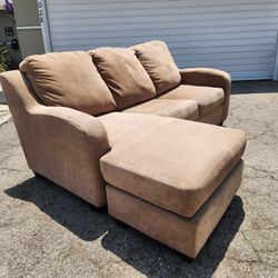 Delivery Available! Brown Beige Sectional Couch Sofa Chaise Futon Pull Out Bed Mattress