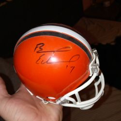 Sign Browns Mini Helmet 