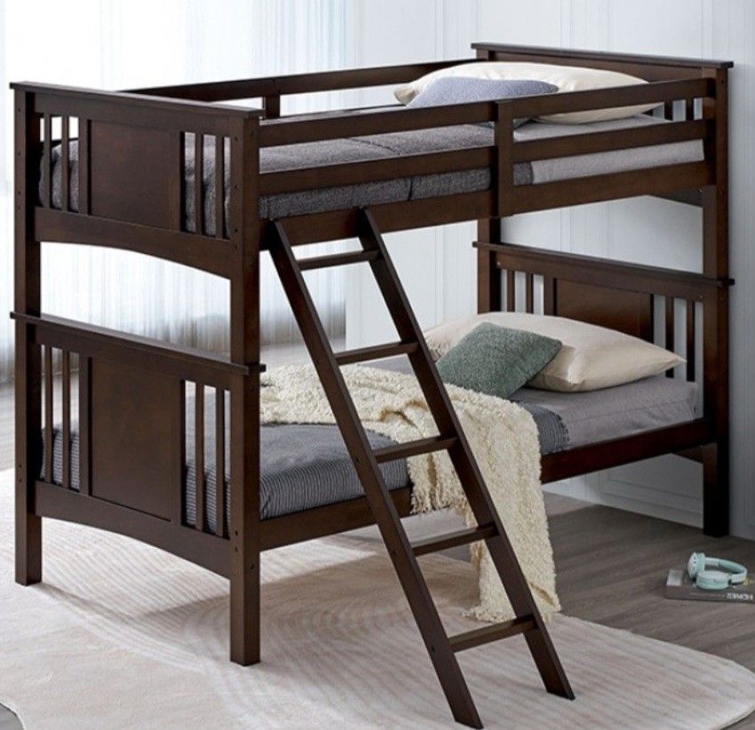 Brand New Espresso Twin Size Bunk Bed