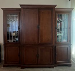 Armoire w/ side bookshelves from estate