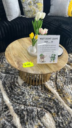 wood circle coffee table