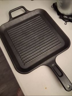 LODGE GRILL PAN, GREAT CONDITION, 12" SQUARE