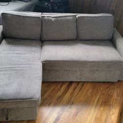 Two Piece Sectional Couch - Gray OBO
